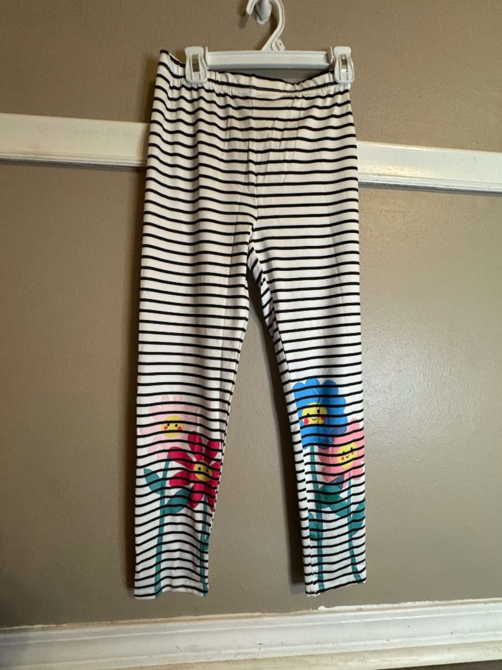 Striped Flower Leggings